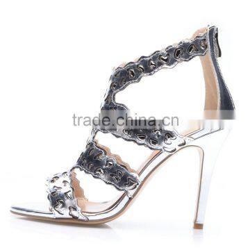 New Laser Lamb Leahther High Heels Women Footwear, Stylish Roman Sandals Boots, Bulk Wholesale Women High Heel Sandals Shoes