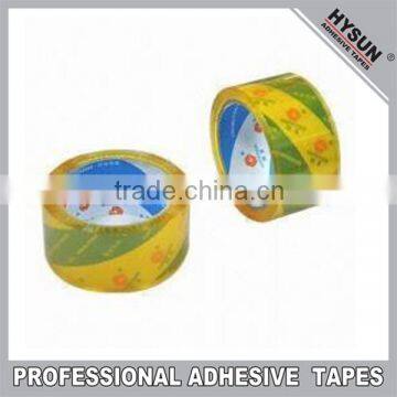 company advertising acrylic solvent carton sealing logo printed bopp tape