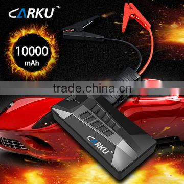 CARKU new arrival multi-function 10000mah 12v emergency car jump starter with air compressor