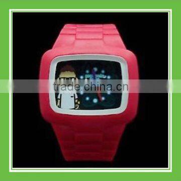 High Quality Products Bros Mr Bros Men Waterproof PVC Band Rubber Wrist Red Watch For Outdoor Can Adjustable Size