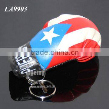 RANDOM Colors Wholesale Printing Puerto Rico Flags Souvenirs Leather Custom Mini Boxing Glove Keychain photo-6