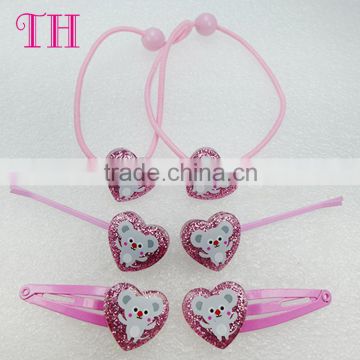 hair clips elastic bands 6 pcs/set beaded ballet hair accessories factory