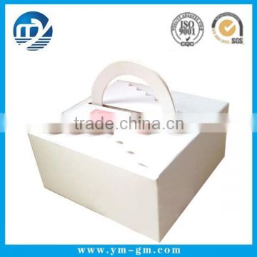 Custom made fancy luxury cardboard coated paper cake box