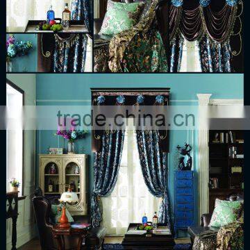 2015 New Design High-End Professional Window Curtain Bedroom Curtain