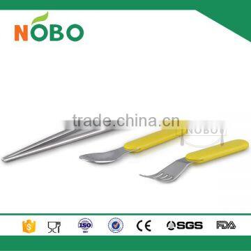 Cute Design Spoon Chopsiticks and Forks Sets Stainless Steel Kids Tableware With Box photo-5