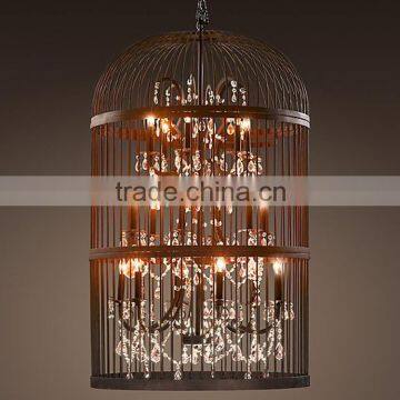 Country Vintage Birdcage Chandelier Lighting Bird Cage Pendant Hanging Light Fixture CZ2510/18
