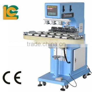 China Hottest 4-Colour Ink Cup Pad Printer LC-SPM4-150/16T Tampo Printing Machine for Ball and Case photo-3