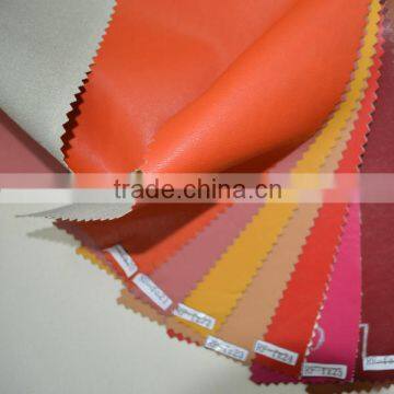 Colorful faux leather fabric for clothing with pu material