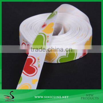 Sinicline Green Color Printed Logo Satin Ribbon