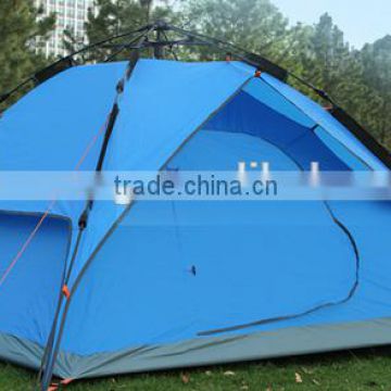 cheap sale alumium pole double fabric auto open 4 person tent