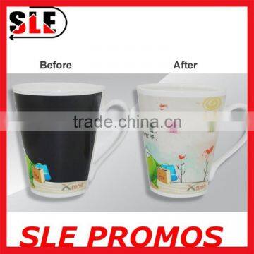 high quality custom heat sensitive color changing cup for sublimation,wholesale best selling hot water color changing mug