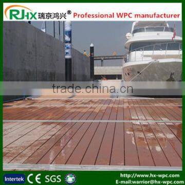 Marine solid design WPC decking floor for grooved deck board