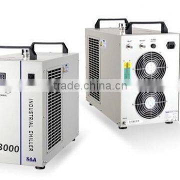 cw3000 water chiller working for laser engraving machine