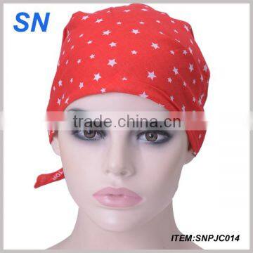 ladies fashion star print red head scarf