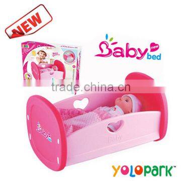 Hot selling play toys for girls Girls toy Iron crib Baby bed