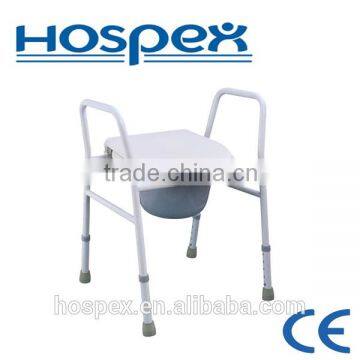 Simple Steel commode chair with height adjustable