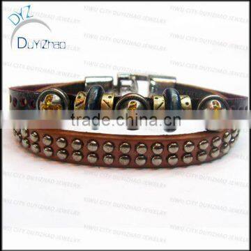 handmade leather bracelets designs for men customized leather bracelet