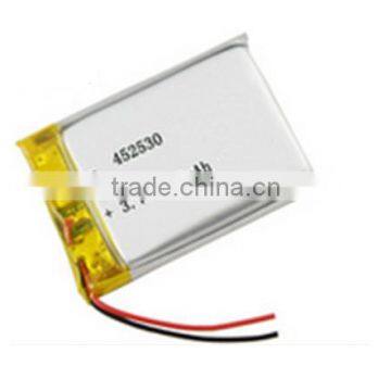 3.7v 300mah li polymer battery 452530 battery