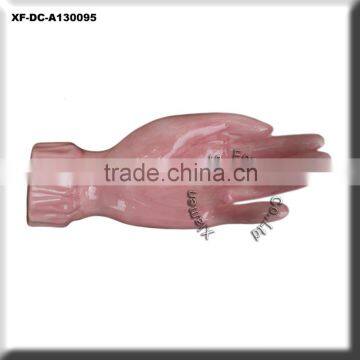 pink ceramic hand ring holder