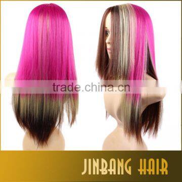 Halloween Perruque Anime Cosplay Wigs Brown Blonde Fuschia Ombre Harajuku Cosplay Wig photo-5