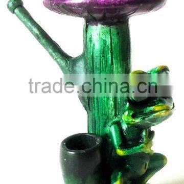 Resin Peruvian Smoking Pipe - Frog & Mushroom photo-2