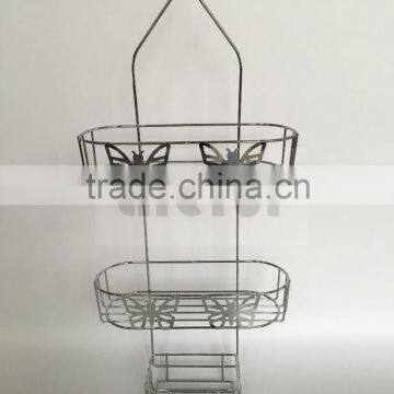Butterfly decroration shower caddy/ chrome