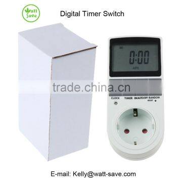 Programmable Digital Timer Switch Europe Plug 16A 3680W