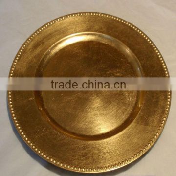 Plastic decorative bead charger plates