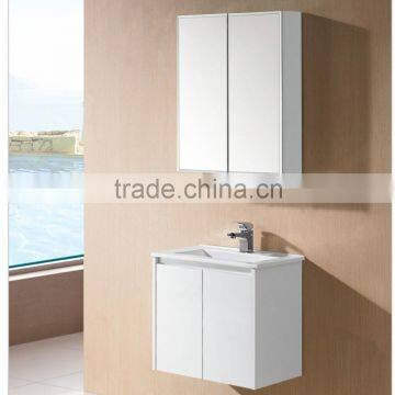 High gloss white finish free standing commercial bathroom vanity