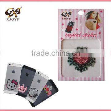 acrylic cell phone sticker/acrylic wall mirror stickers/rhineston acrylic sticker