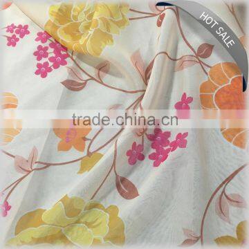 2016 hot sale 100% polyester materials silk print fabric