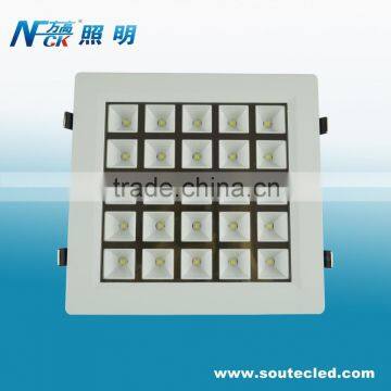 25W High Power LED Grid Lamps Square LED Panel Lights Indoor Lamps LED