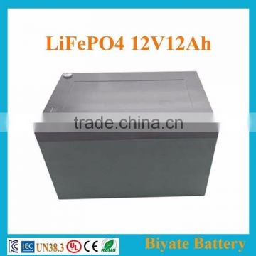 Long Cycle Life 12.8V 12Ah LiFePO4 Battery Pack for Solar Storage System