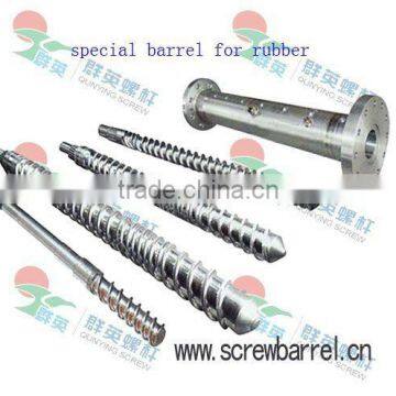 screw and barrel for rubber extruder machines