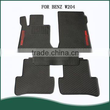 No skid design 5pcs black rubber car floor mat for mercedes benz w204 cars