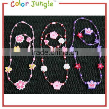 Kids jewelry set for kids, necklace and bracelet beads jewelry sets