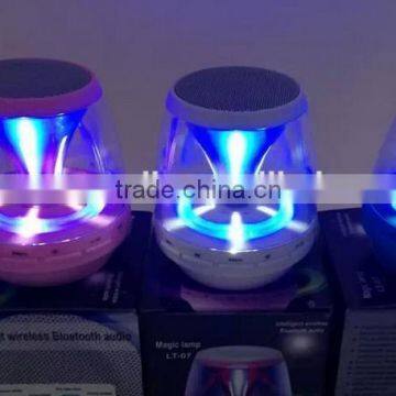 2016 New Products in China Magic Lamp Pusle Led Light Portable Colorful Wireless Speaker Bluetooth for Iphone 6 photo-2