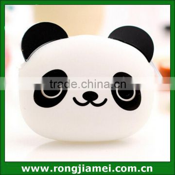 Top fashion candy color and panda Animal-shaped silicone kids coin wallet