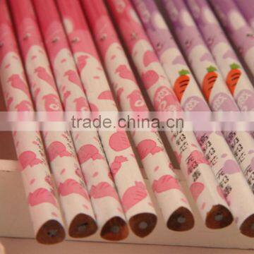 rainbow film HB pencil with eraser in paper box / 2014 new product of film pencil / office & school stationery made in China