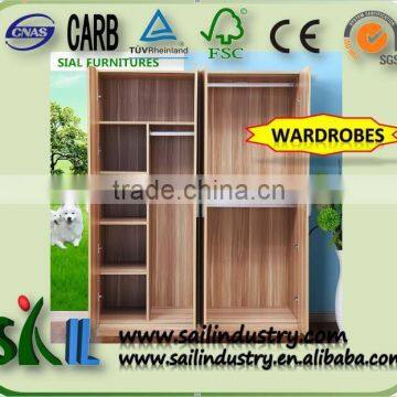 Manufacture supply High grade 3 door storage cabinet wardrobe designs