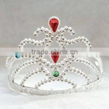 9cm Highx12cm Diameter Metallic Silver Plastic Tiara Princess Tiaras and Crowns photo-4