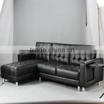 Black Leather Sofa Bed