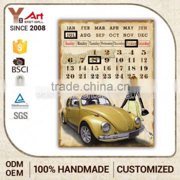 On Promotion Home Decoration Calendar Custom Shaped Plaques Iron