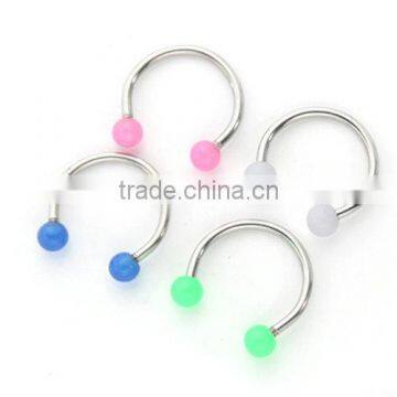 Simple Color Unique Cheap fake Labret Rings Studs Nose Rings Eyebrow Rings CBR Body Piercing Jewelry