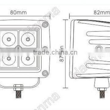 LED Drivng Light, 1200lm Waterproof LED Driving Light for ATV, off Road Car, 4WD, SUV, CE, RoHs, IP67, Emark Aproval photo-3