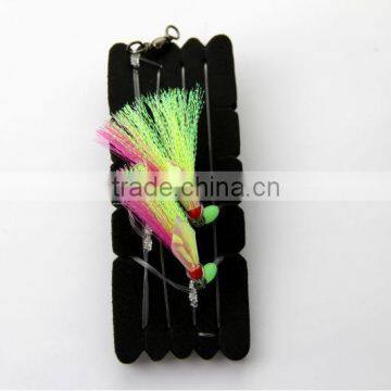 Fishing Rig Flasher Sabiki Hook Lumo Wing Glow Bead 2hooks photo-4