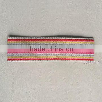 China factory customs colorful jacquard webbing for canvas bag