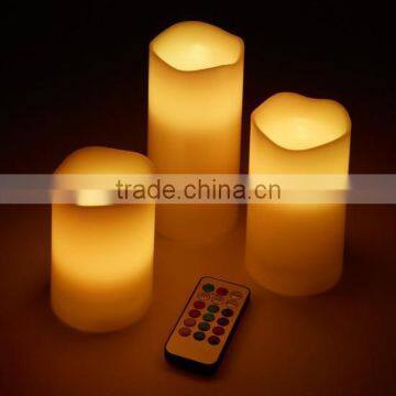 Real Wax LED Multi-color remote control Flameless Candle light