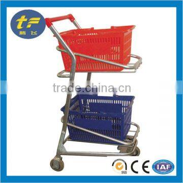 Handle Shopping Basket with metal shopping trolley