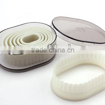 7pcs Oval Teeth Nylon Cookie Cutter Cake Mould